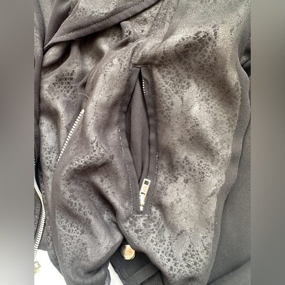 Temperance - Sheer/Lace Black Moto Style Light Weight Coat - Size Large - Picture 4 of 10